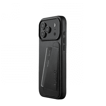 Mujjo novčanik kožna futrola - kožna futrola za iPhone 17 Pro Max kompatibilna s MagSafeom (crna)
