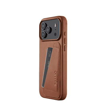 Mujjo novčanik kožna futrola - MagSafe kompatibilna kožna futrola za iPhone 17 Pro Max (smeđa)
