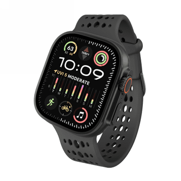 Decoded Silicone Ares O Band - silikonski remen za Apple Watch 44/45/46/49mm/ Ultra 1&2 (crni)