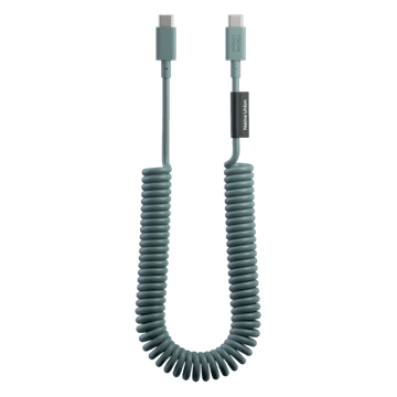 DE Native Union Pop kabel - USB-C - USB-C kabel, 2,4 m 60 W (zelena boja škriljevca)
