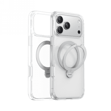 TORRAS Ostand Spin - MagSafe kompatibilna maskica za iPhone 17 Pro (prozirna)