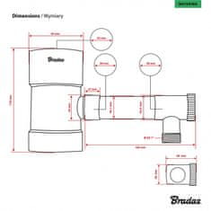 Bradas Hvatač kišnice 90 mm, brončani