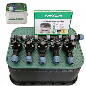 Rain Bird komplet od 5 stanica: Kolektor s čepom, TM2, PE 20