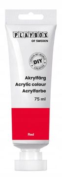 PLAYBOX AKRILNA BOJA ZA URADI SAM, CRVENA u tubi od 75 ml