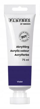 PLAYBOX Akrilna boja "uradi sam" TAMNOLJUBIČASTA u tubi od 75 ml
