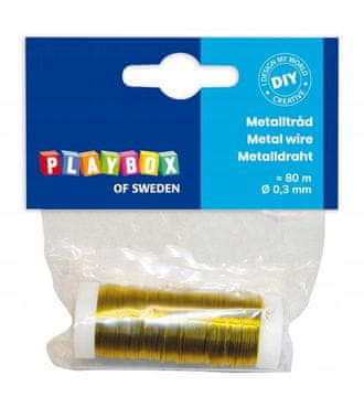 PLAYBOX DIY ZLATNI ukras od metalne žice 80mØ0.3mm