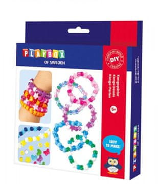 PLAYBOX DIY NARUKVICE OD KONGO PERLI kreativna zabava 5+