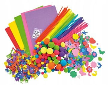 PLAYBOX DIY pomponi od EVA pjene, pomične oči, 550 kom