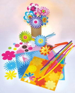 PLAYBOX DIY ukrasno papirnato cvijeće za izradu 56 kom