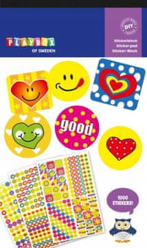 PLAYBOX DIY naljepnice emotikoni šareni smajlići 1000 kom.