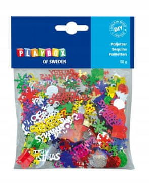 PLAYBOX Mješavina šljokica za božićno drvce 50 g