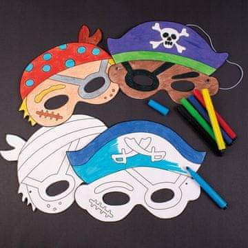 PLAYBOX PIRATSKA papirnata maska, zabavna lopta za zabavu, 12 kom.