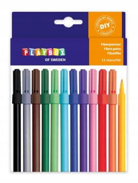 PLAYBOX DIY.FLAMMERS s tankim vlaknima markera 12 kom