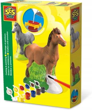 3D gipsani odljev KONJA + SES boje