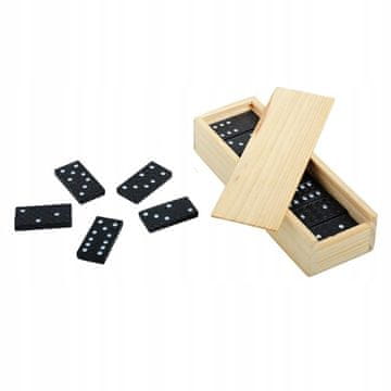PLAYBOX DOMINO Tradicionalna igra u drvenoj kutiji od 28 dijelova