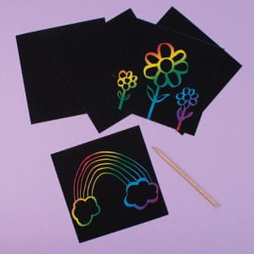PLAYBOX WYDAPYWANKA kartice za scrapbooking s duginim bojama, 10 kom