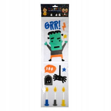 HALLOWEEN FRANKENSTEIN jezive silikonske gel naljepnice za ogledalo