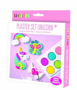 PLAYBOX Gipsani odljev JEDNOROG Slatki DIY magneti Set s bojama i kistom
