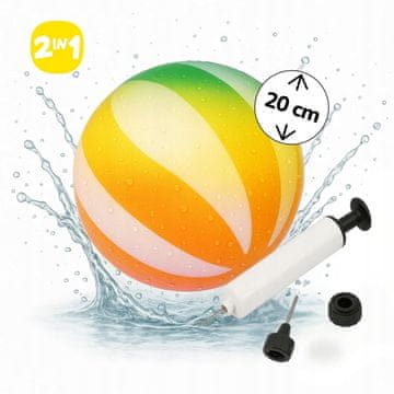 Gumena lopta 2 u 1 - za ronjenje i plažu za djecu Ø20cm