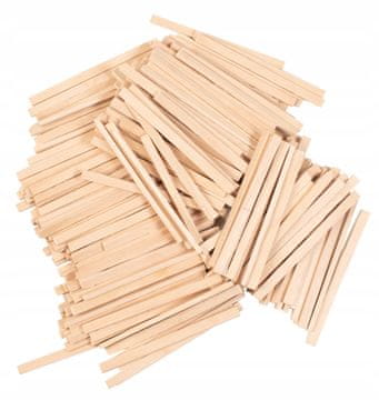 PLAYBOX Ukrasni drveni štapići za DIY 86 x 6 x 3 mm 450 kom