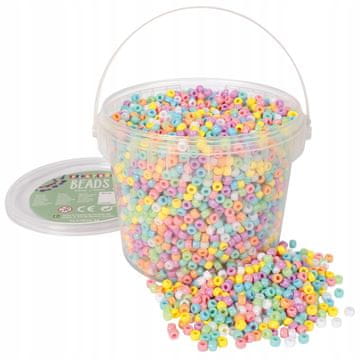 PLAYBOX PONY perle šarene pastelne Φ 5mm narukvica s kantom, nakit za DIY 5100 kom