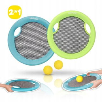 2 u 1 XL set za bacanje frizbija + zabavni set za tenis na pijesku za djecu