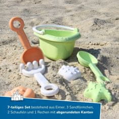 EKO set za pijesak s kanticom za pješčanik na plaži za malu djecu, 7 dijelova