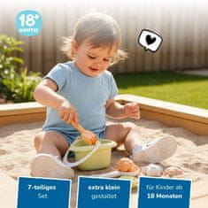 EKO set za pijesak s kanticom za pješčanik na plaži za malu djecu, 7 dijelova