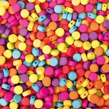 PLAYBOX Plosnate perle za DIY nakit, narukvice, šarene Ø7,5 mm 500 kom