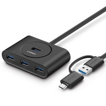 Ugreen USB 3.0 hub s USB-C 3.1 OTG adapterom, 1 m – kutija