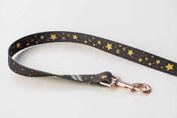 Lauren Design KRATKA uzica 2,5 cm x 150 cm zvijezde ZLATNE