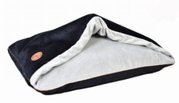 Lauren Design Mink NEL crni baršun + sivi glatki minky 80cm x 60cm