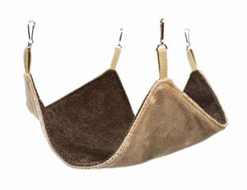 Lauren Design Hamaka za glodavce 30x30 cm smeđa struktura + cappuccino minky