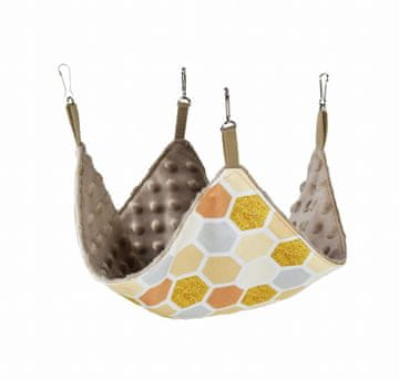 Lauren Design Viseća mreža za glodavce 45x45 cm med + cappuccino minky