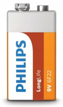 Philips LongLife 9V baterija