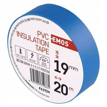 EMOS PVC izolacijska traka 19 mm x 20 m plava