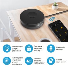 Univerzalni WiFi IR daljinski upravljač TUYA SmartLife Black NEO