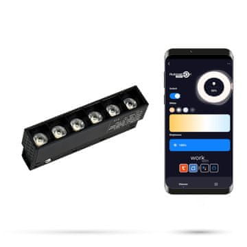 2.4GHZ rešetkasti 6W LED linearni reflektor za magnetske tračnice SMART TRACK 48VDC 3000-5000K prigušljiv