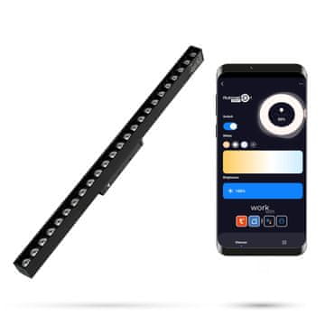 2.4GHZ rešetka 24W LED linearni reflektor za magnetske tračnice SMART TRACK 48VDC 3000-5000K prigušljiv