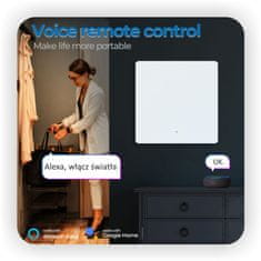 Tuya SmartLife Zigbee dvostruki prekidač s N crnom bojom