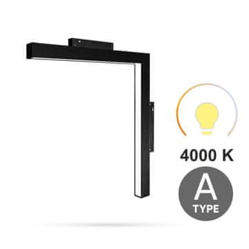 Ultron LED vertikalni kutni linearni reflektor 16W 4000K neutralni tip A za magnetske tračnice SMART TRACK 48VDC