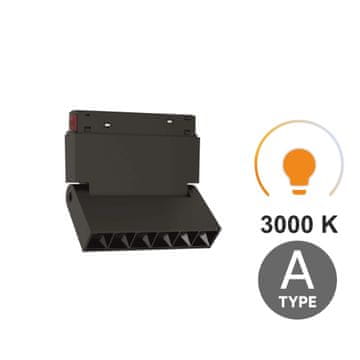 LED linearni reflektor podesivi 6W 3000K toplo bijela tip A za magnetske šine SMART TRACK 48VDC
