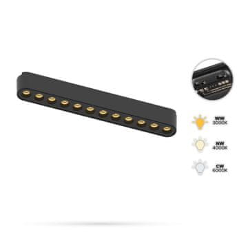 Linearni reflektor Grille 12W T12 za SLIM TRACK i FiberFLEX tračnice 24VDC 3CCT 3000K, 4000K, 6000K