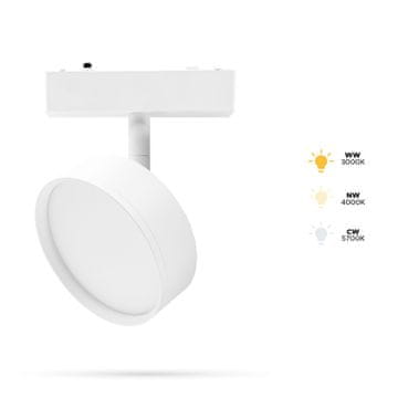 Bijeli reflektor za šinske tračnice 9W 9BF1 za SLIM TRACK i FiberFLEX šine 48VDC 3CCT 3000K, 4000K, 5700K | 9W