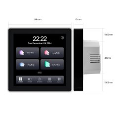Tuya Zigbee zidni panel s trostrukim prekidačem za svjetlo i zavjese.