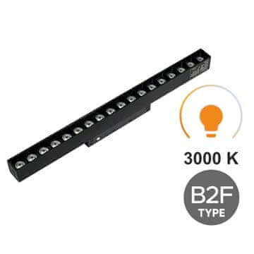 Linearni reflektor s rešetkom 18W 3000K Topli tip B2F za SMART TRACK magnetske šine 48VDC