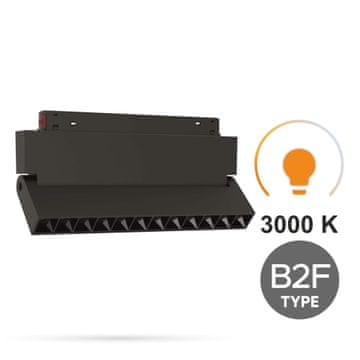 LED linearni reflektor podesivi 12W 3000K toplo bijela tip B2F za SMART TRACK magnetske šine 48VDC