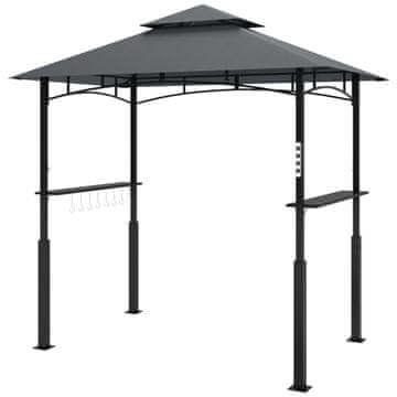 Costway Paviljon za roštilj 245x149x248 cm siva