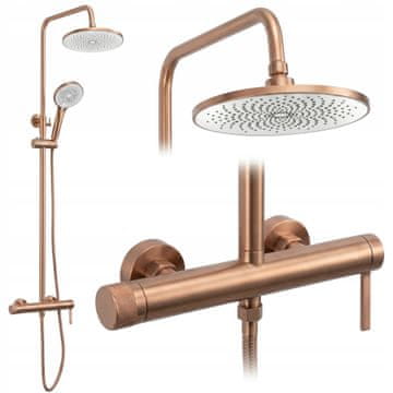 REA Rivo Copper brušeni bakreni nadgradni tuš set