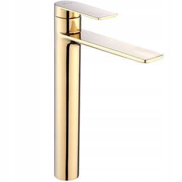 REA Slavina za kupaonicu Storm Gold Glossy za visoki umivaonik